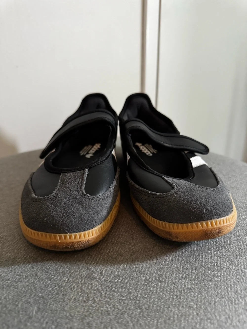 adidas Samba Mary Jane Sneakers - Black/White with Gum Sole - Picture 4 of 10
